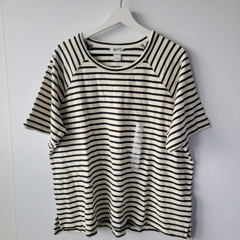 Duluth Trading Co canal park terry short sleeve crew neck top size XL striped